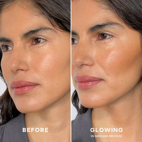 Saie Sun Melt close-up texture of cream-balm showing blendable finish benefit
