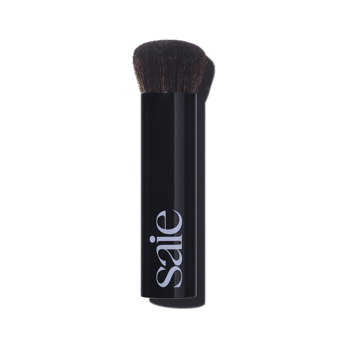 Saie brush front view showing shape and tapered head for smooth application