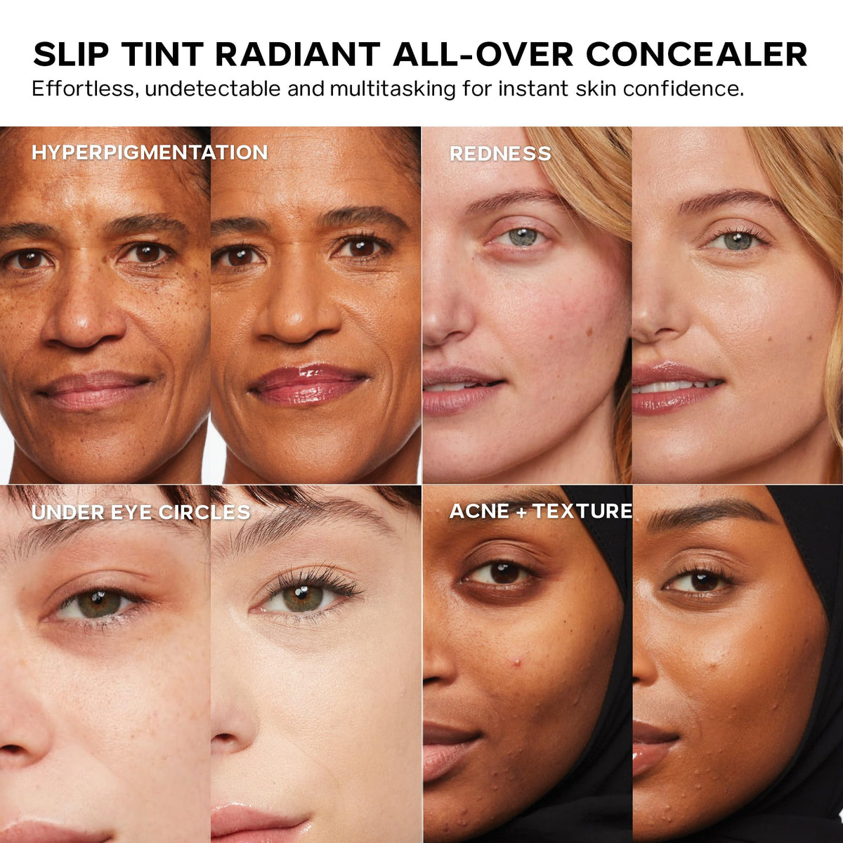 Saie under-eye application closeup showing natural brightening benefit