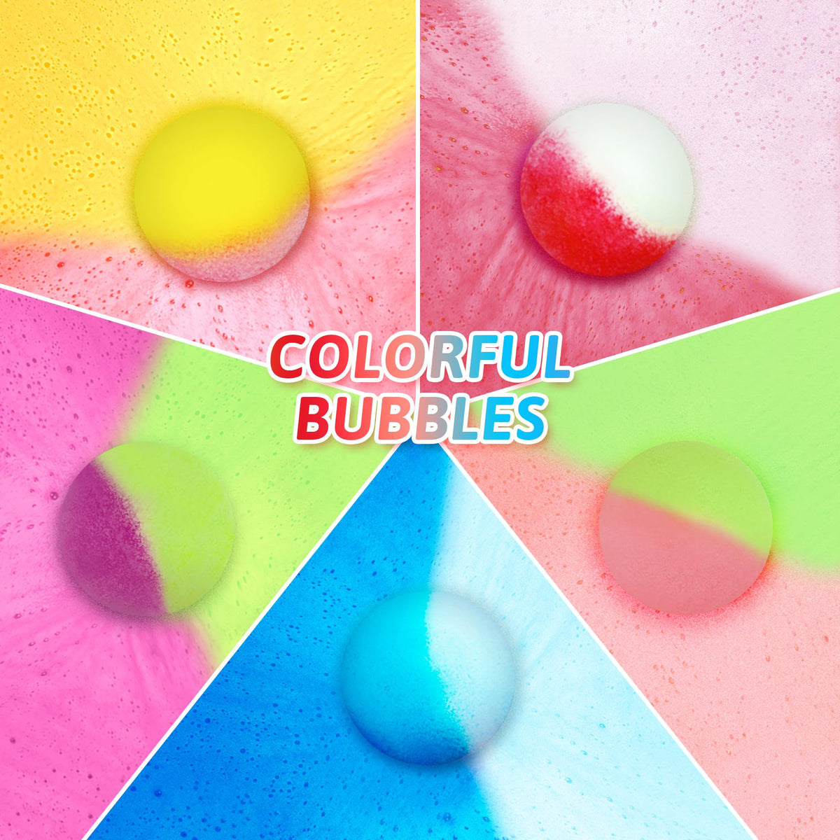 Sailimu bath bomb fizzing in a tub with child enjoying playful bath time