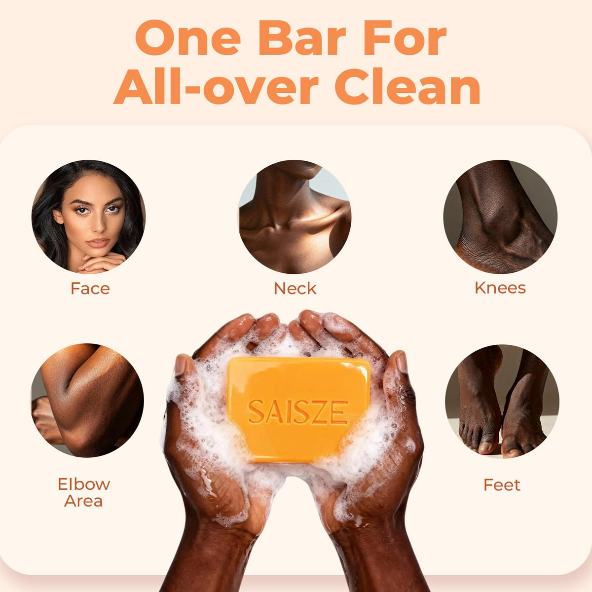 SAISZE ingredient label displaying kojic acid and turmeric blend