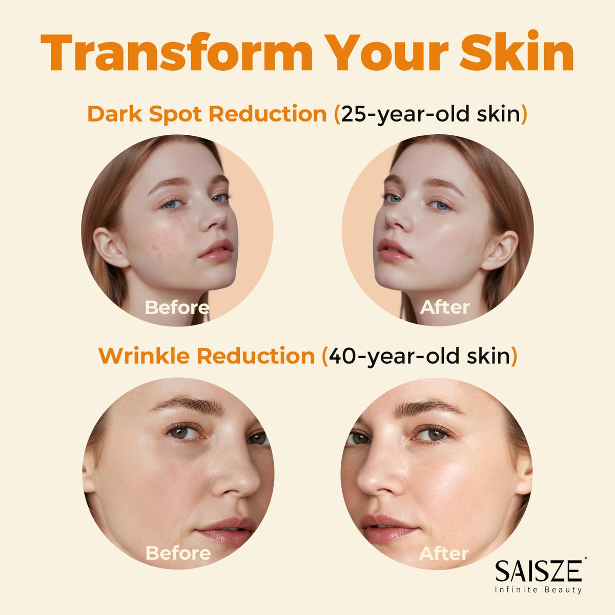 SAISZE serum pump close-up for precise dispensing and less waste