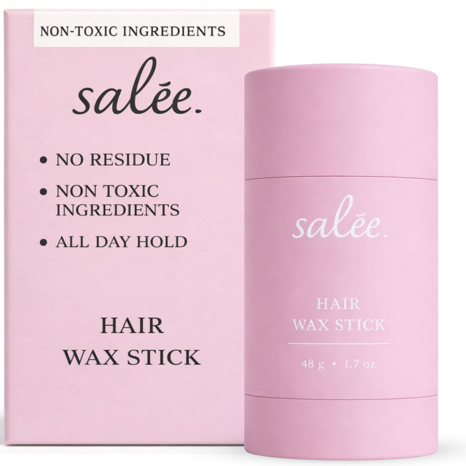 SALEE front packaging shot showing compact wax stick and branding benefit convenience