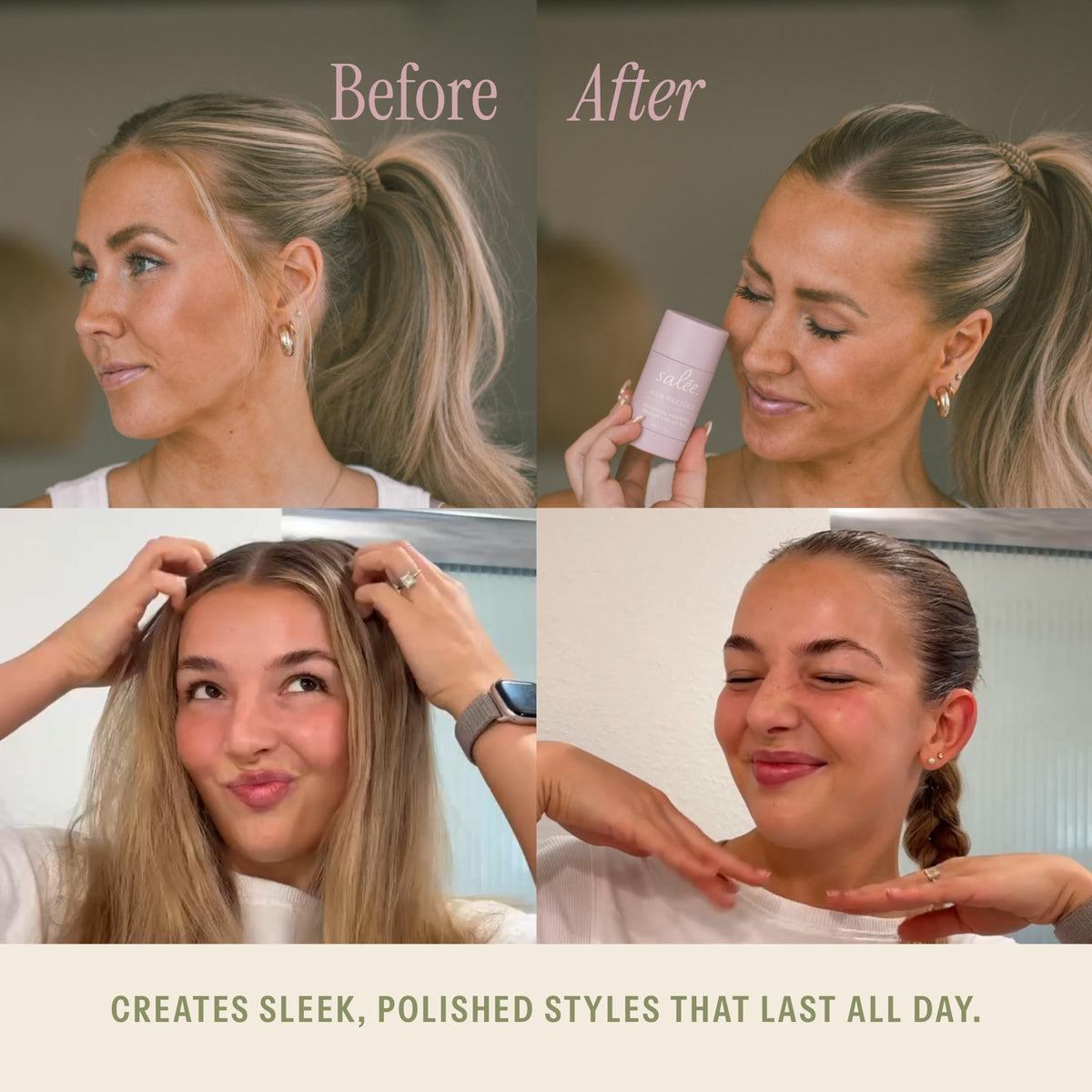 SALEE. travel pouch holding cream and wax for compact styling on-the-go