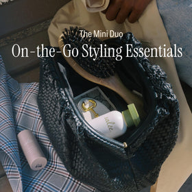 SALEE. styling wand in hand for quick touch-ups and travel convenience
