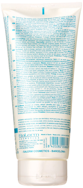 SALERM product being applied to hair, lightweight protection and detangling