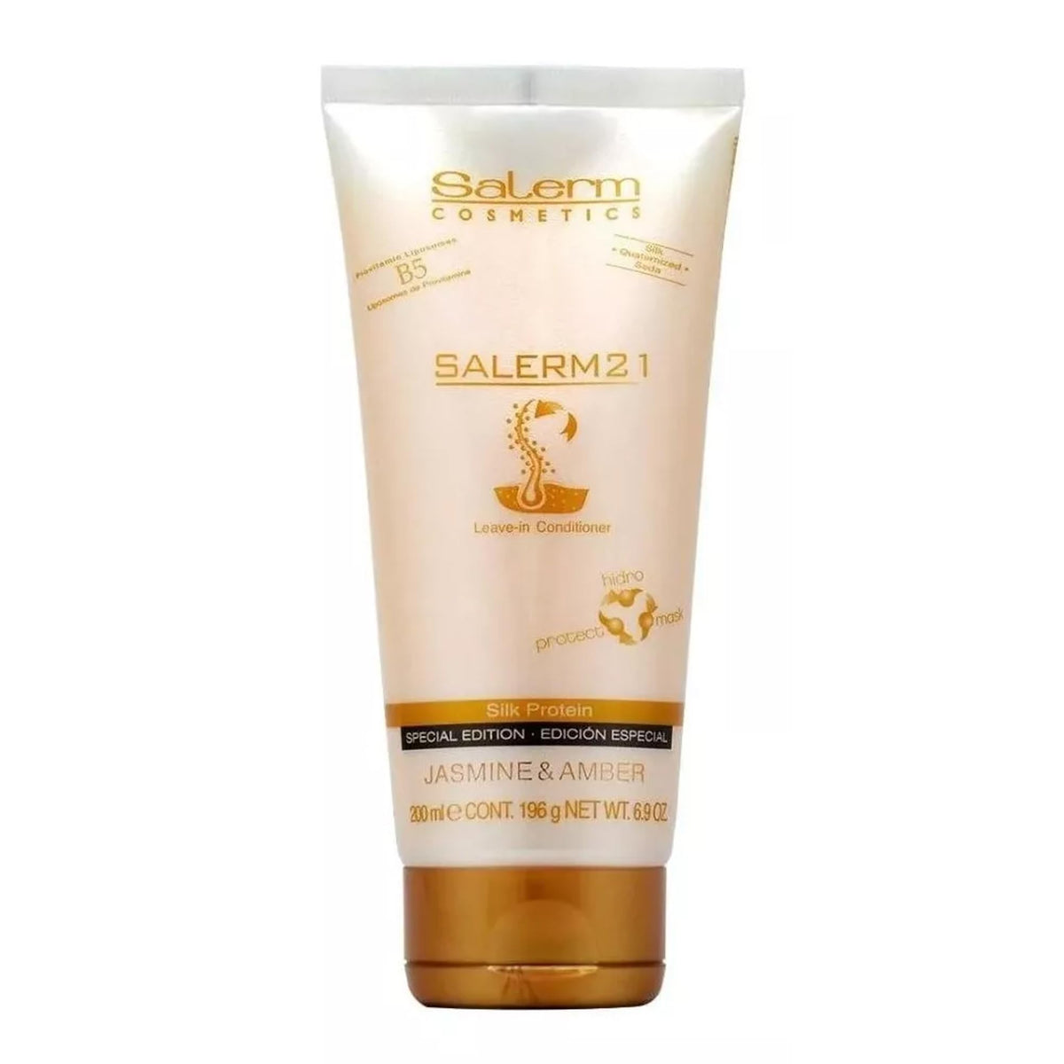 SALERM bottle front packaging showing label and jasmine-amber scent for easy identification