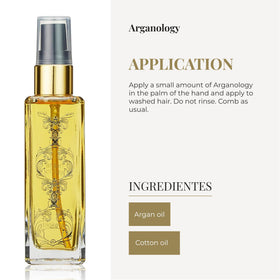 SALERM serum applied to damp hair illustrating hydration and smoother strands