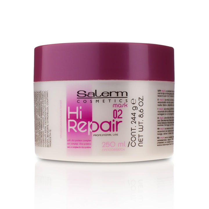 SALERM Hi Repair Mask front packaging showing product benefits