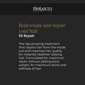 SALERM Hi Repair Mask rinsed hair showing shinier smoother finish