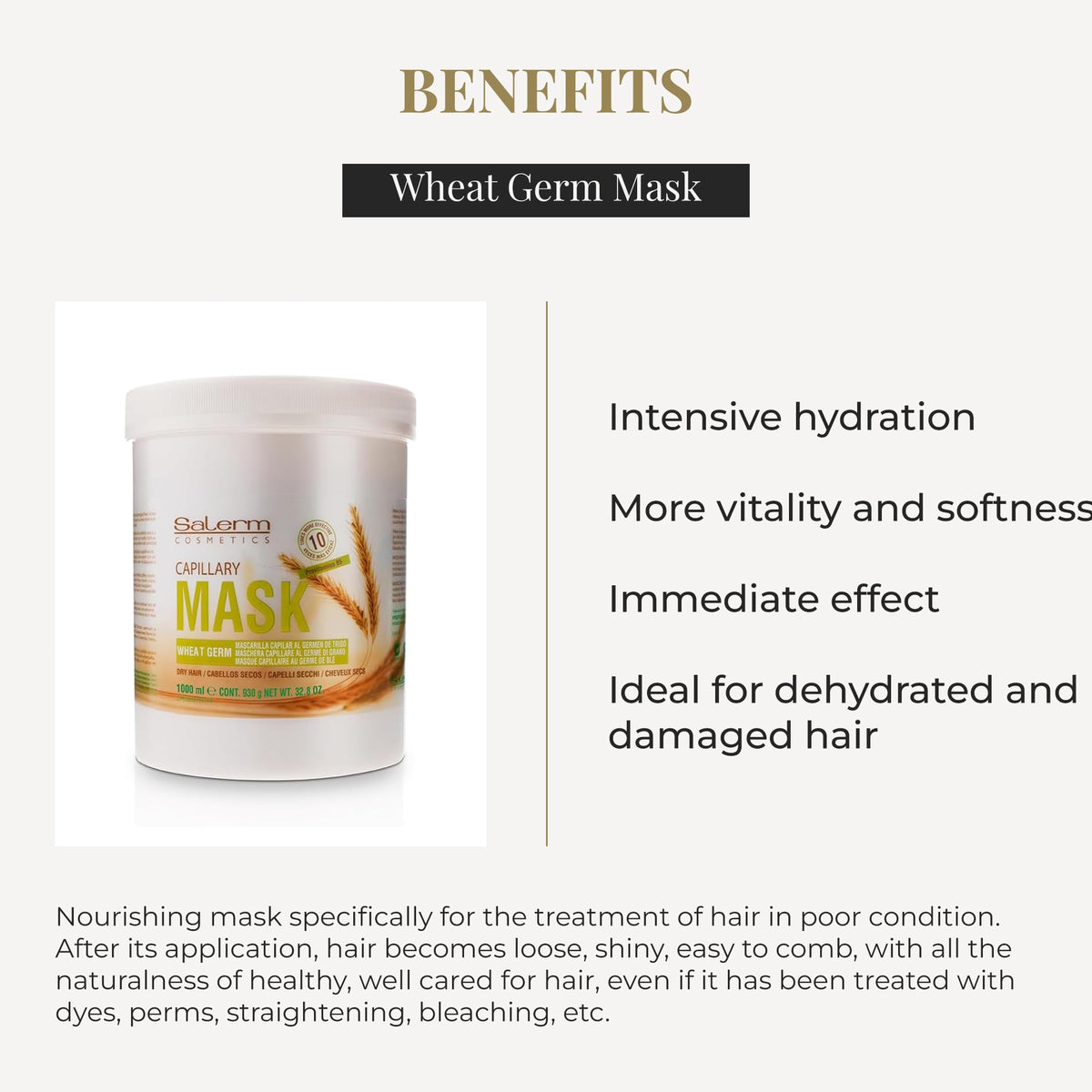 SALERM applying mask in salon demonstrating even distribution and quick results
