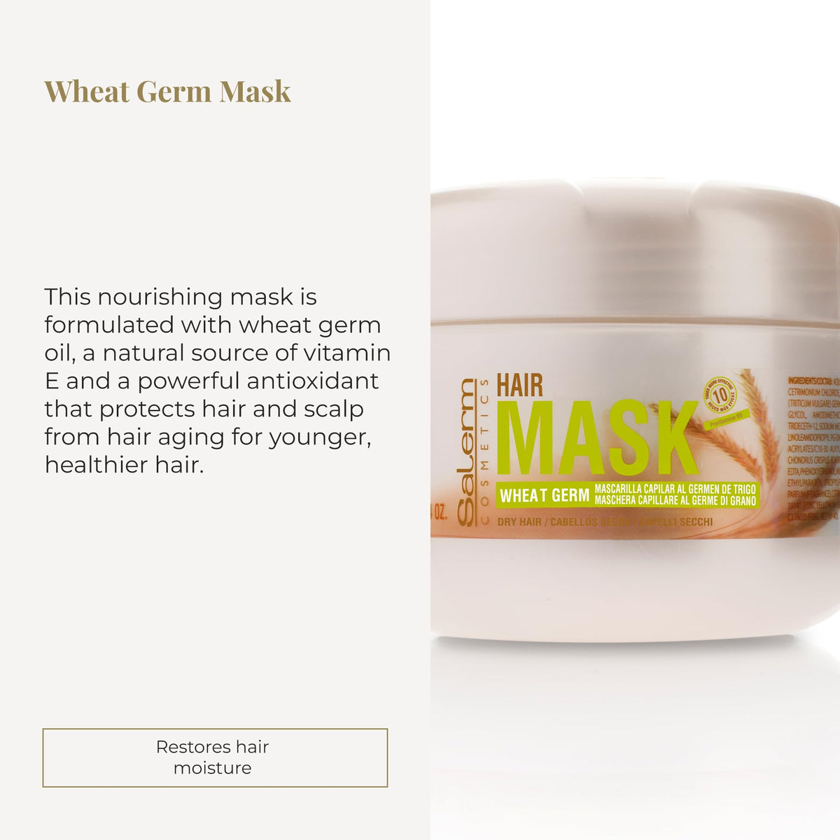 SALERM open jar displaying rich creamy mask texture