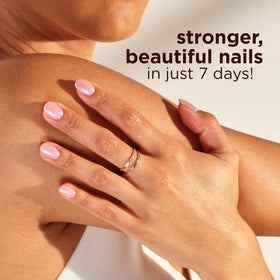 Sally Hansen cap and label close-up highlighting ingredients and product name