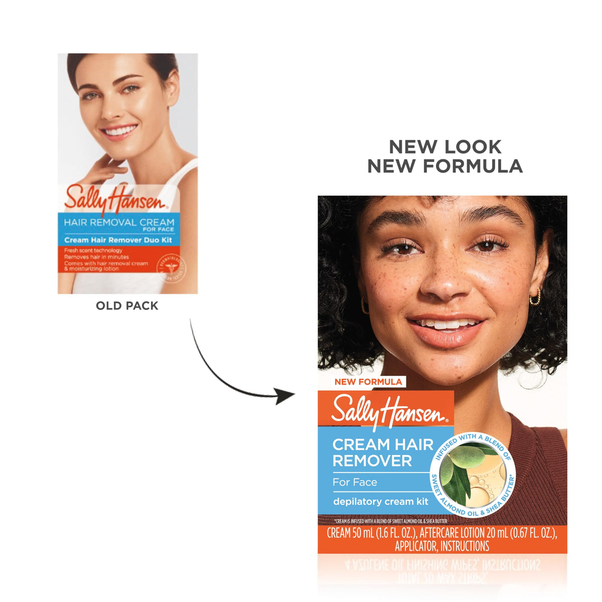 Sally Hansen aftercare lotion with visible smooth skin result and hydrated finish