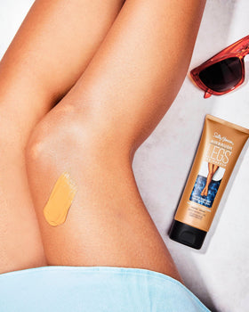 Sally Hansen Airbrush Legs before and after comparison for flawless coverage