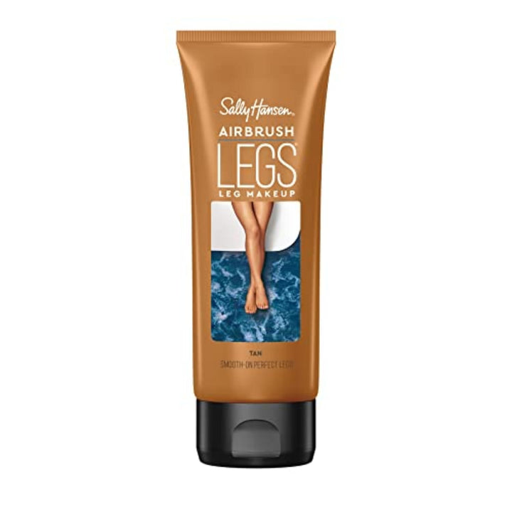 Sally Hansen bottle front packaging showing product and tan shade benefit