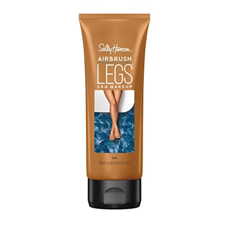 Sally Hansen bottle front packaging showing product and tan shade benefit