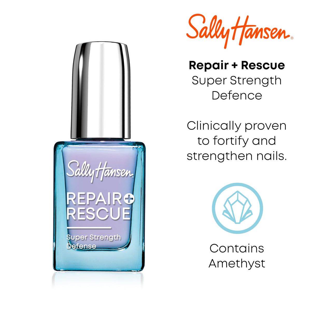 Sally Hansen brush and cap close-up for easy precise application benefit
