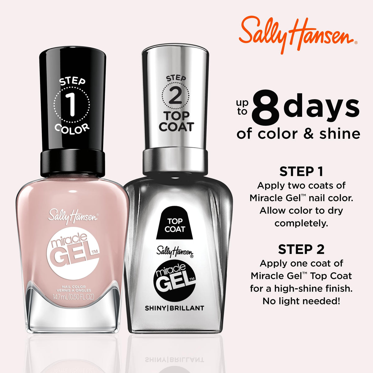 Sally Hansen brush stroke close-up demonstrating smooth application benefit