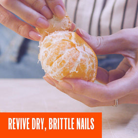 Sally Hansen bottle cap and label highlighting ingredients and directions