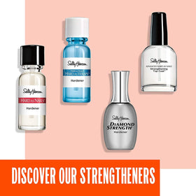 Sally Hansen being applied to a nail to moisturize and strengthen