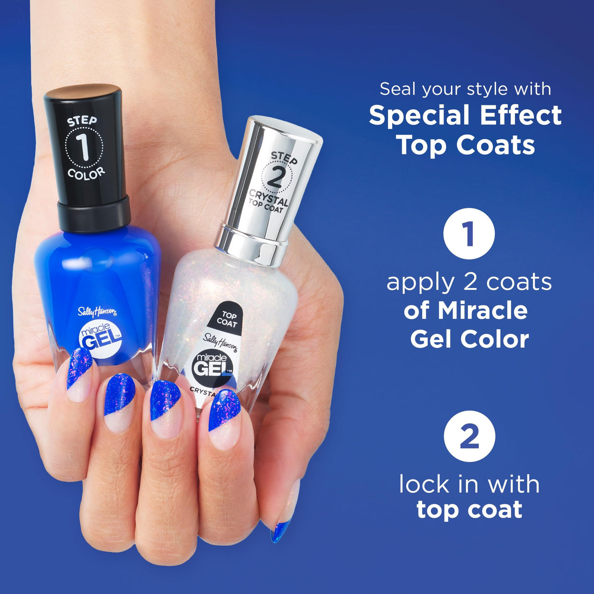 Sally Hansen texture close-up revealing sparkling crystalline surface benefit