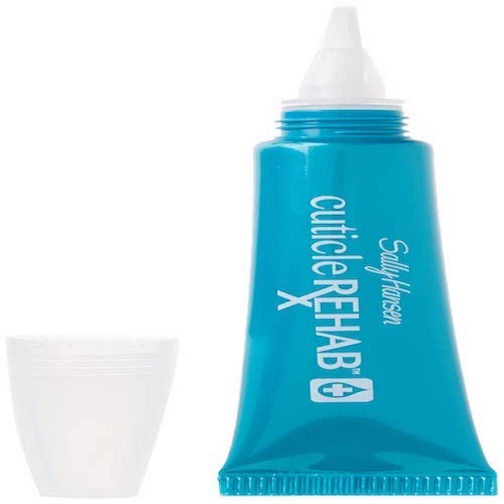 Sally Hansen treatment in use on hands to soothe dry cuticles