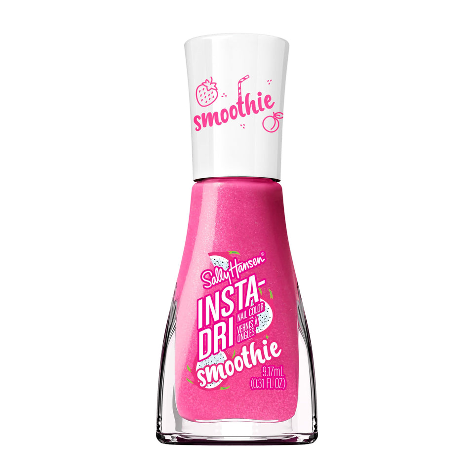 Sally Hansen Dragon Fruit Crush front bottle view showing color and label, quick-dry benefit