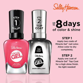 Sally Hansen brush applying Electric Pop for even coverage and quick application