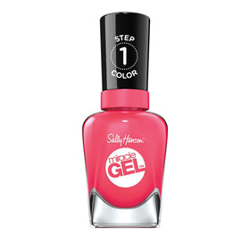 Sally Hansen bottle front view showing Electric Pop hot pink and salon finish