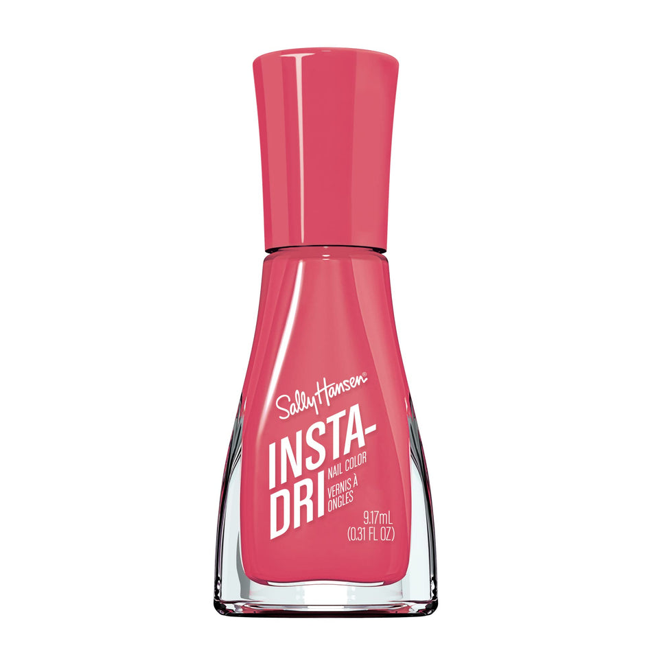 Sally Hansen bottle front packaging showing vibrant 315 Fast and Fuchsia shade and benefits