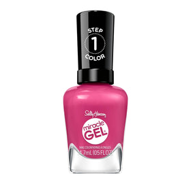 Sally Hansen front packaging showing Work Hard, Play Pink and two-step system benefit