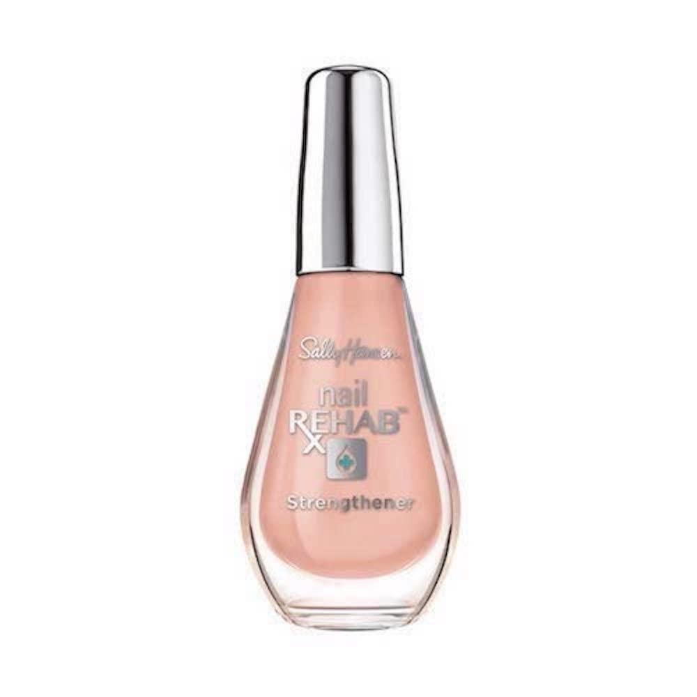 Sally Hansen front packaging showing strengthener bottle and glossy finish benefit