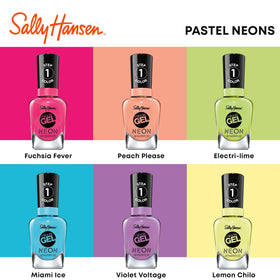 Hand applying Sally Hansen Fuchsia Fever demonstrating easy two-step system
