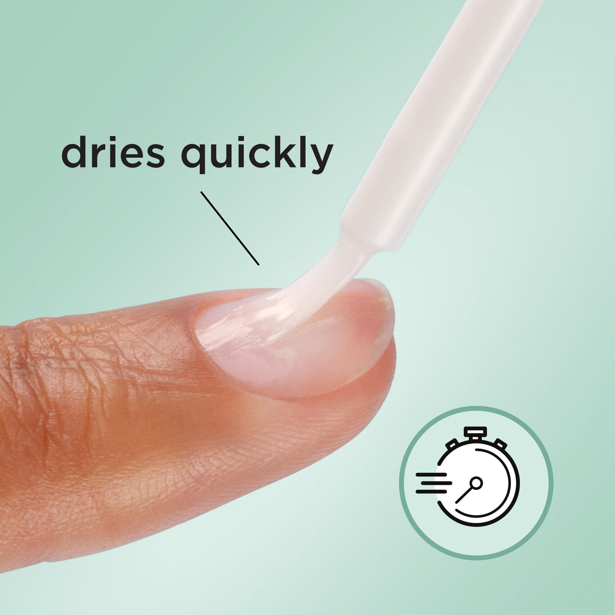 Sally Hansen application on nail demonstrating easy daily use and smoothing effect