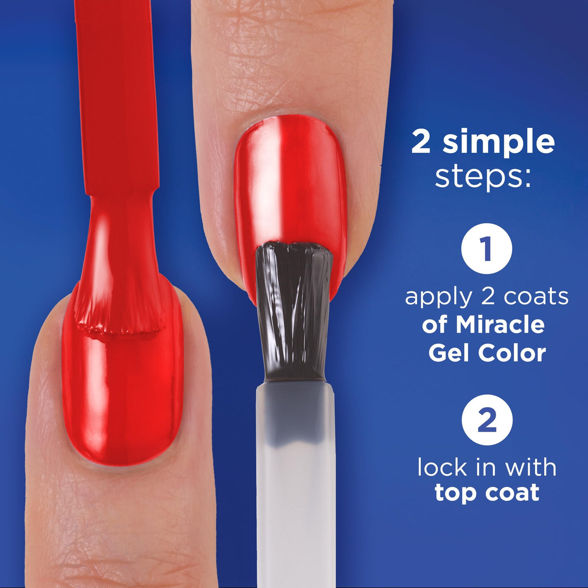 Sally Hansen glossy nail finish close detail highlighting mirror-like shine benefit