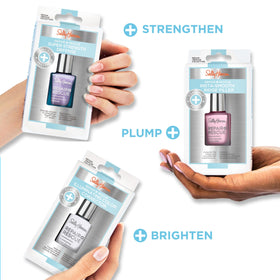 Sally Hansen being applied to a nail demonstrating quick protective barrier benefit