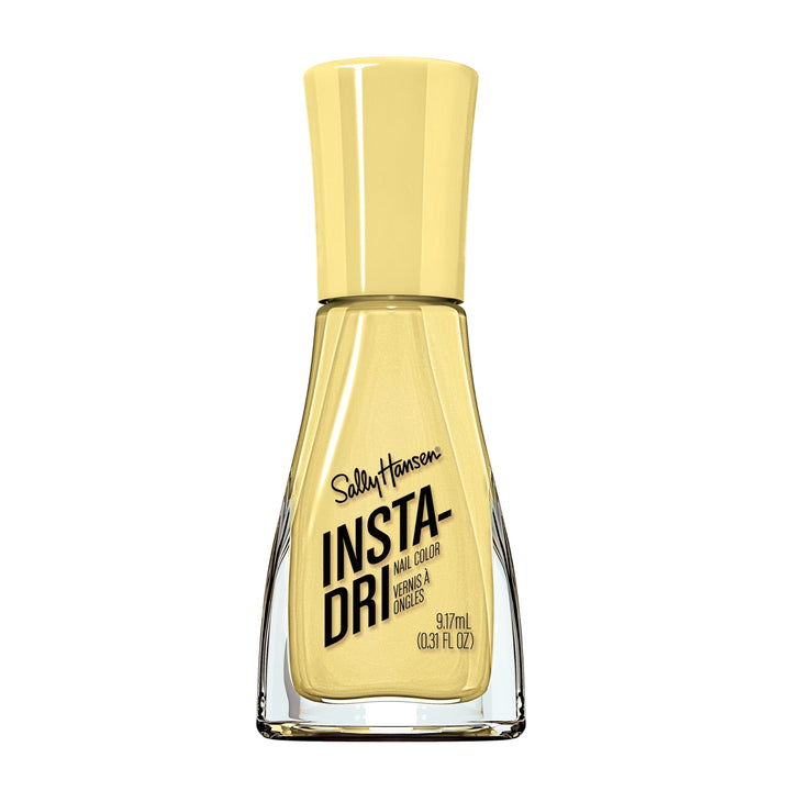 Sally Hansen Insta-Dri front bottle showing pale yellow 530 and glossy finish benefit