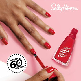 Sally Hansen swatched on nails showing opaque coverage and quick-dry benefit