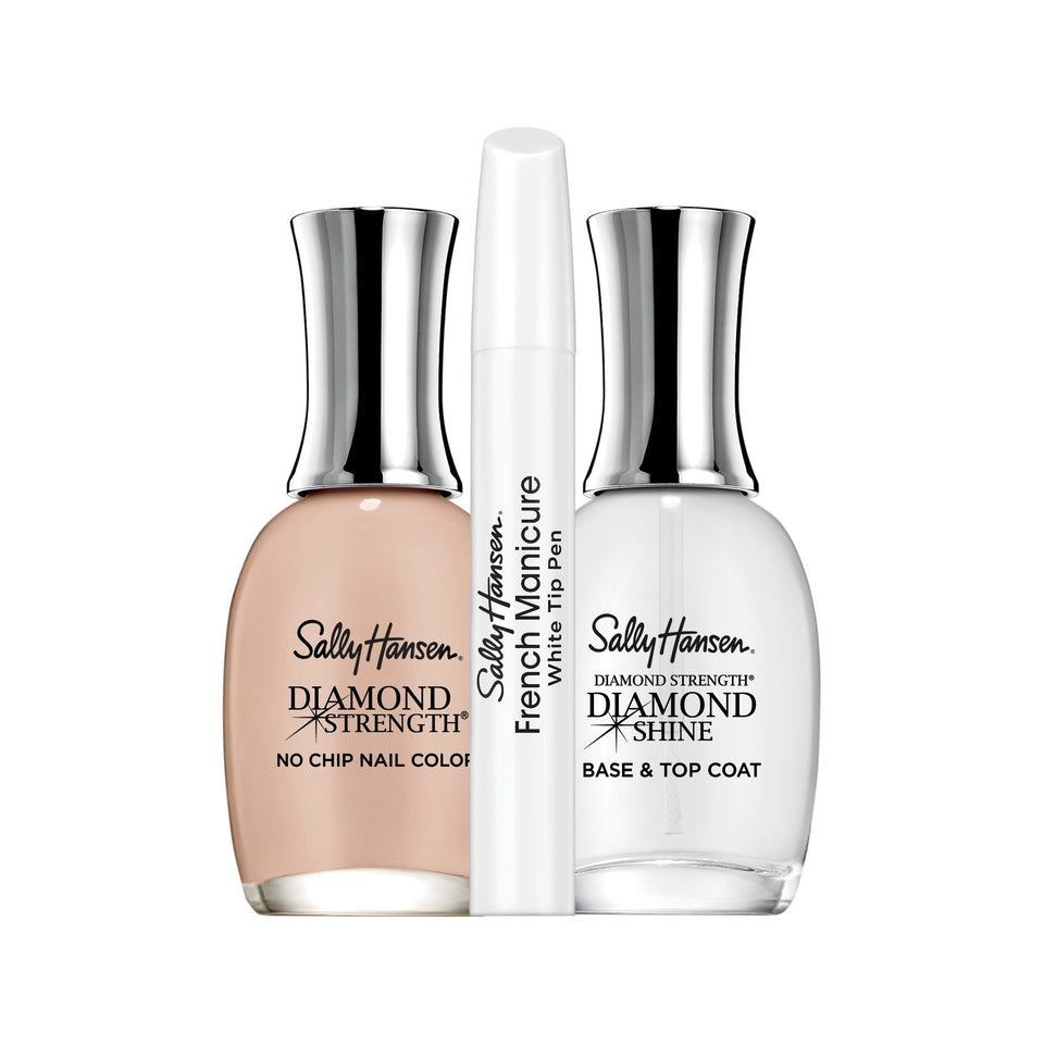 Sally Hansen Insta-Dri top coat front bottle showing clear polish and glossy finish benefit