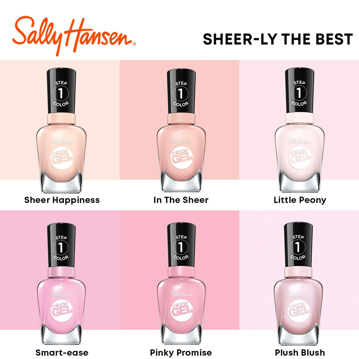 Sally Hansen label ingredient panel highlighting vegan formula benefits