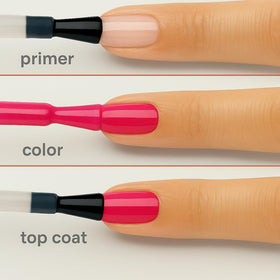Sally Hansen nail swatch with two coats showing true Little Peony color