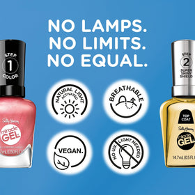 Sally Hansen nails before and after demonstrating chip resistance and long-lasting finish