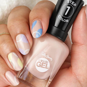 Sally Hansen label close-up highlighting vegan formula and gel-like benefits
