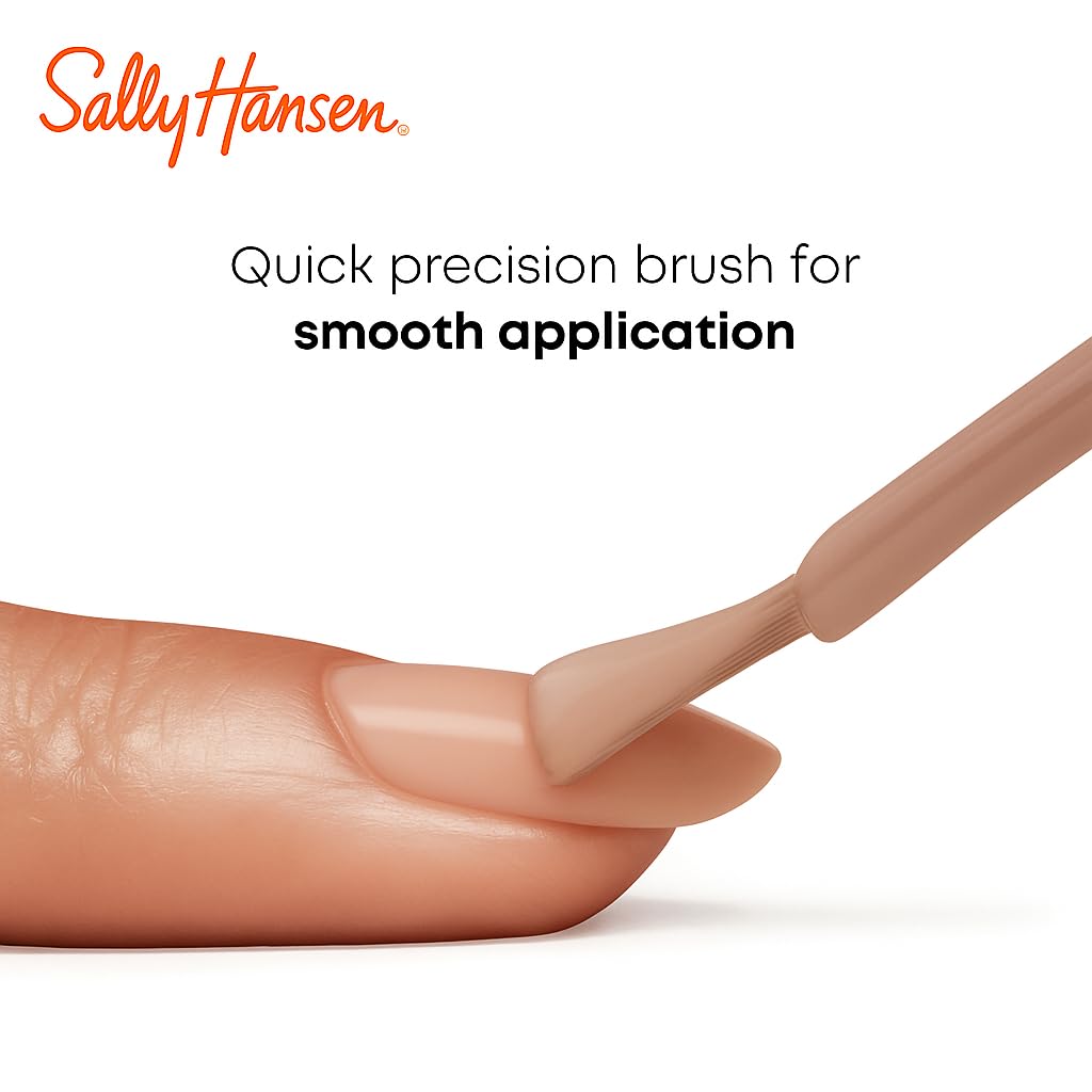 Sally Hansen color with Miracle Gel top coat showing enhanced shine and protection