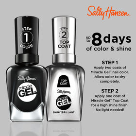 Sally Hansen brush stroke of Onyx-Pected showing smooth, opaque application