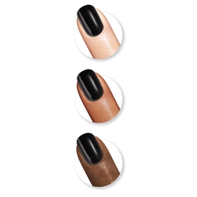 Sally Hansen label close-up showing shade name and easy two-step system benefit