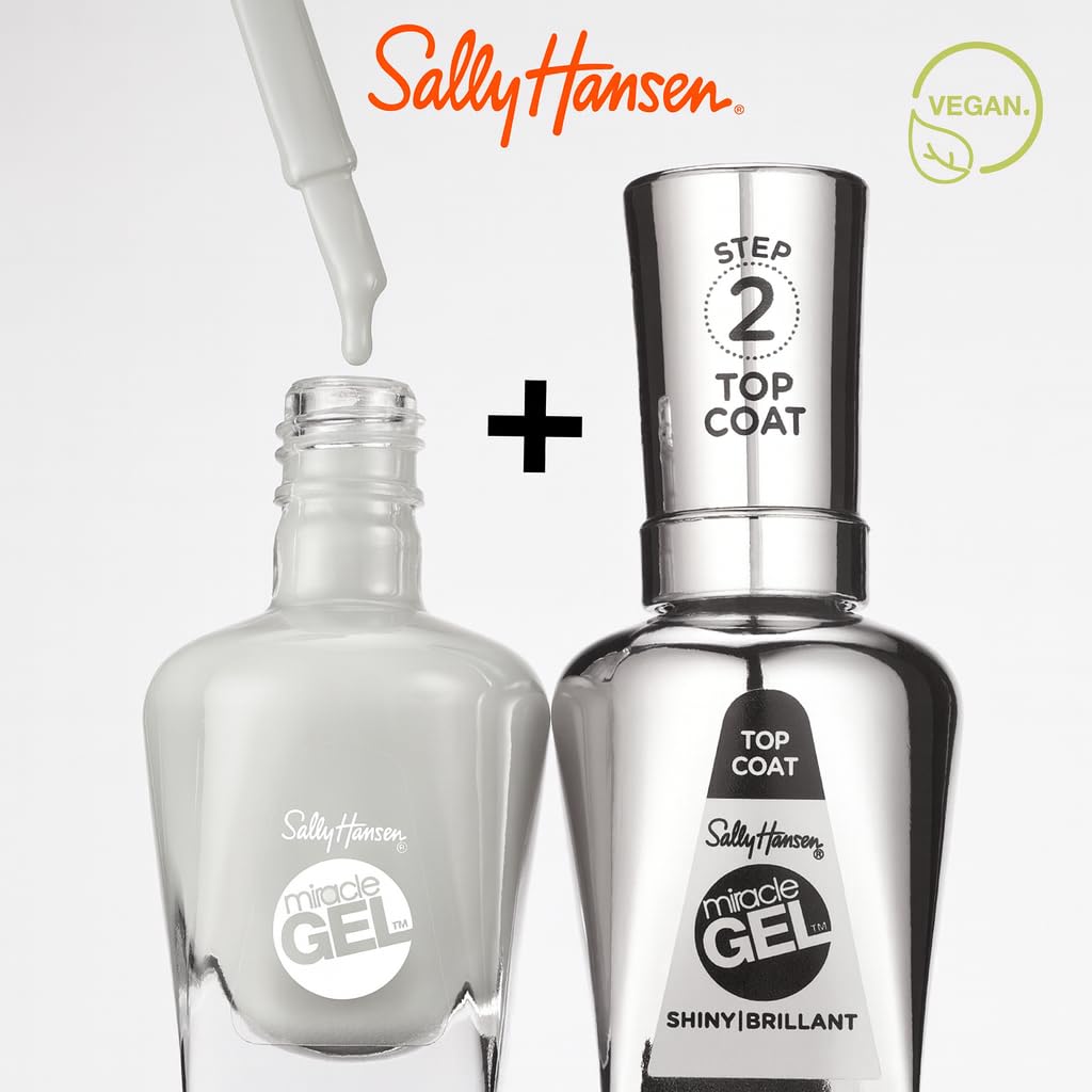 Sally Hansen bottle beside common items showing product size and portability