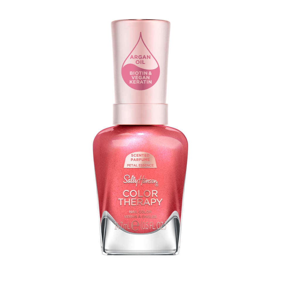 Sally Hansen bottle front view showing peel the love pink and glossy finish
