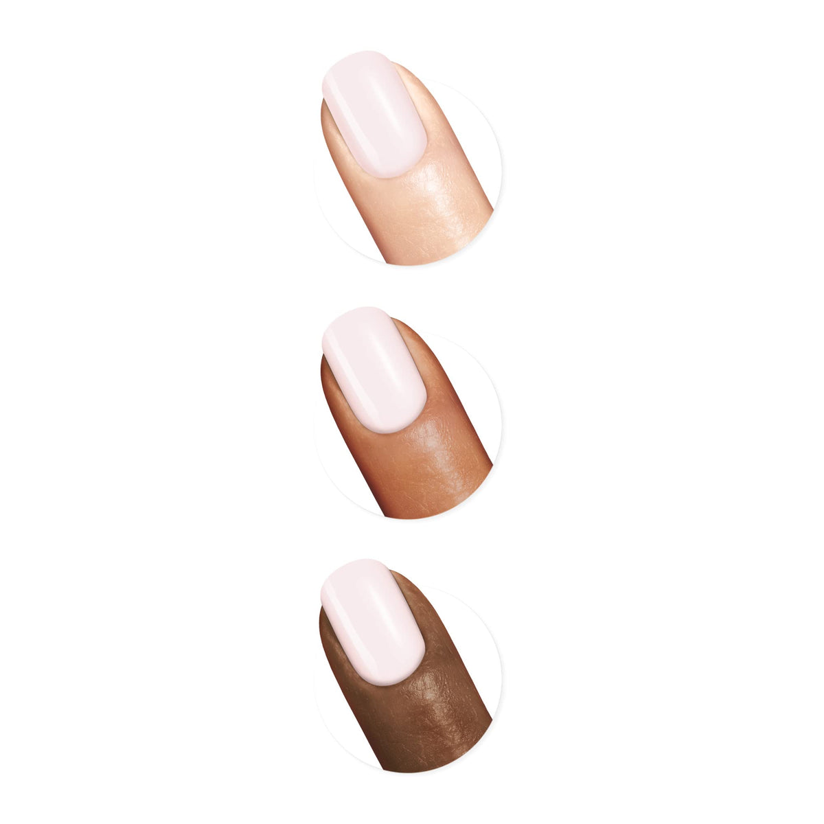 Sally Hansen bottle cap and label highlighting plant-based, vegan formula benefit